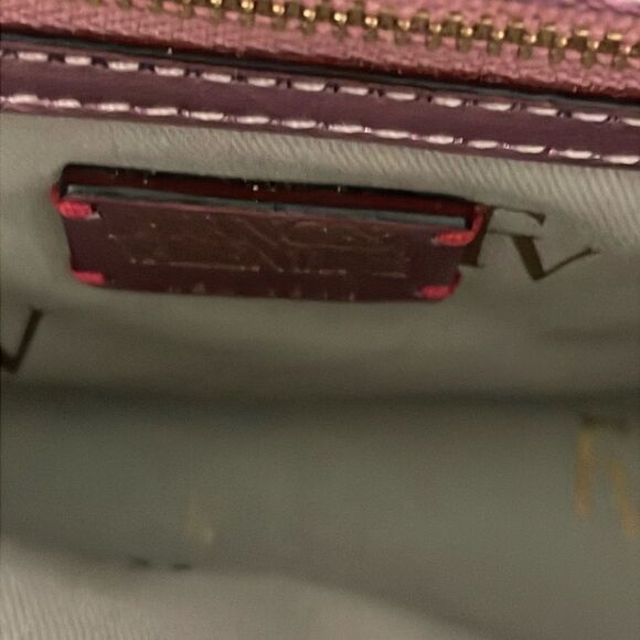 Frances Valentine Pink and Tan Woven Tote - Picture 4 of 9